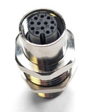 8 Channel Analog/Digital Sensor Bulkhead Connector M12 12P