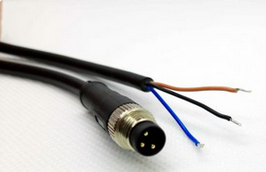 Analog/Digital Sensor Pigtail M8 3P Male to Bare Wires, 2M